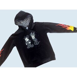 VANS x DISNEY Mickey & Minnie Flame Sleeve Hoodie Sweatshirt Sz M